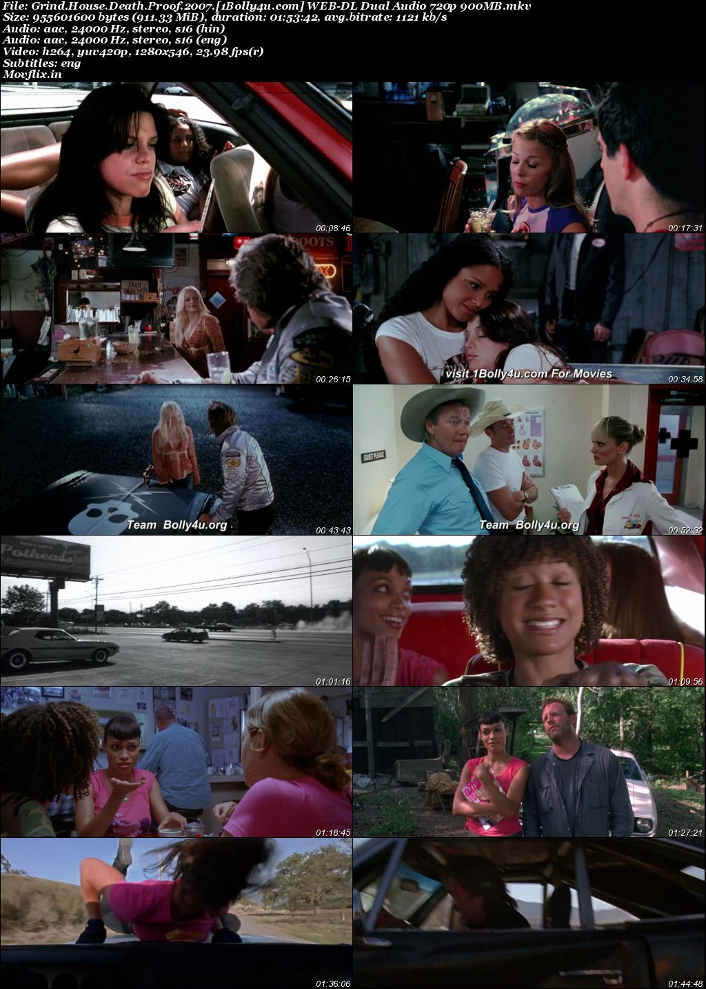 Grindhouse Death Proof 2007 WEB-DL Hindi Dual Audio Full Movie Download 1080p 720p 480p