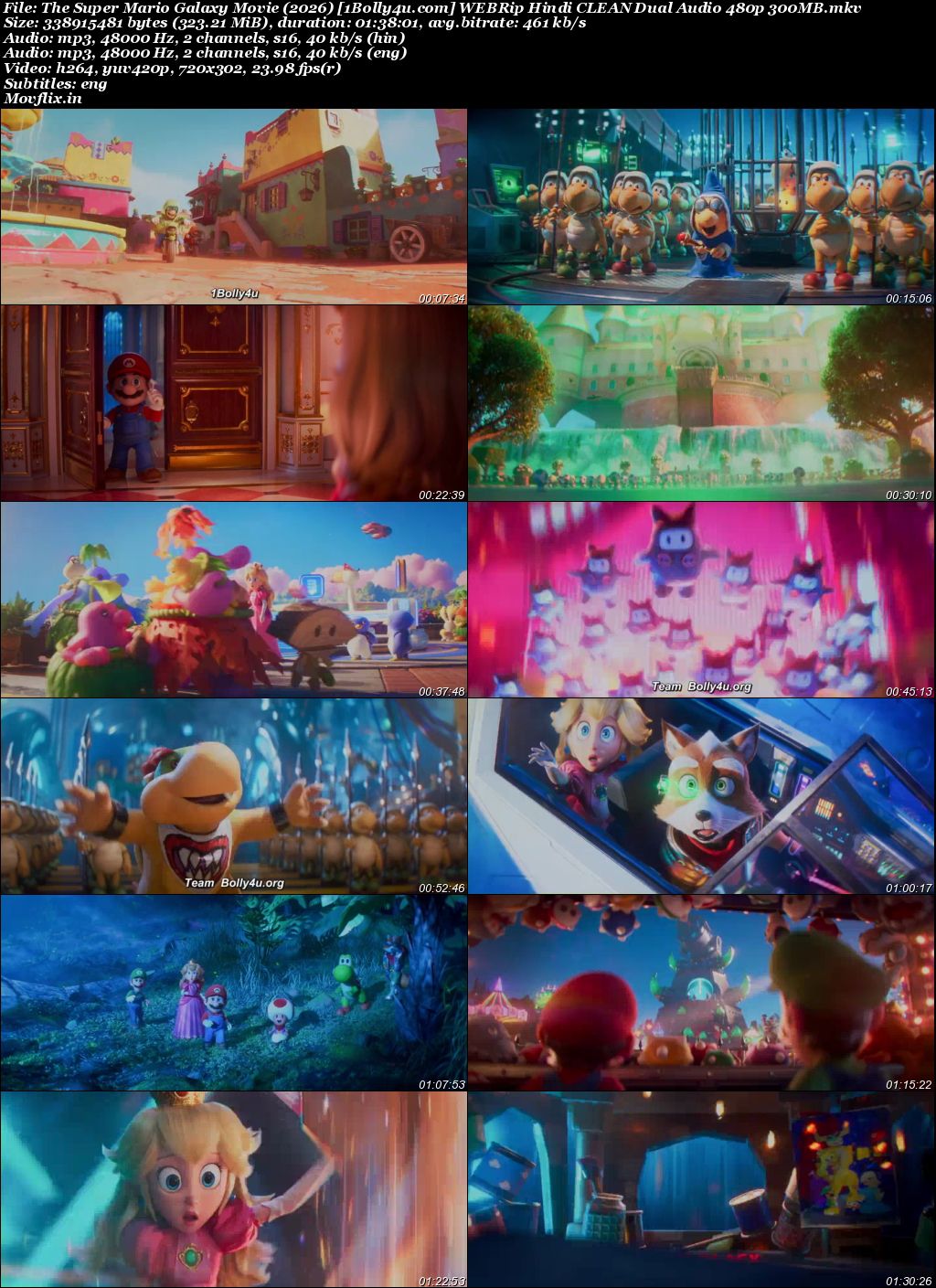 The Super Mario Galaxy Movie 2026 WEBRip Hindi CLEAN Dual Audio Full Movie Download 1080p 720p 480p