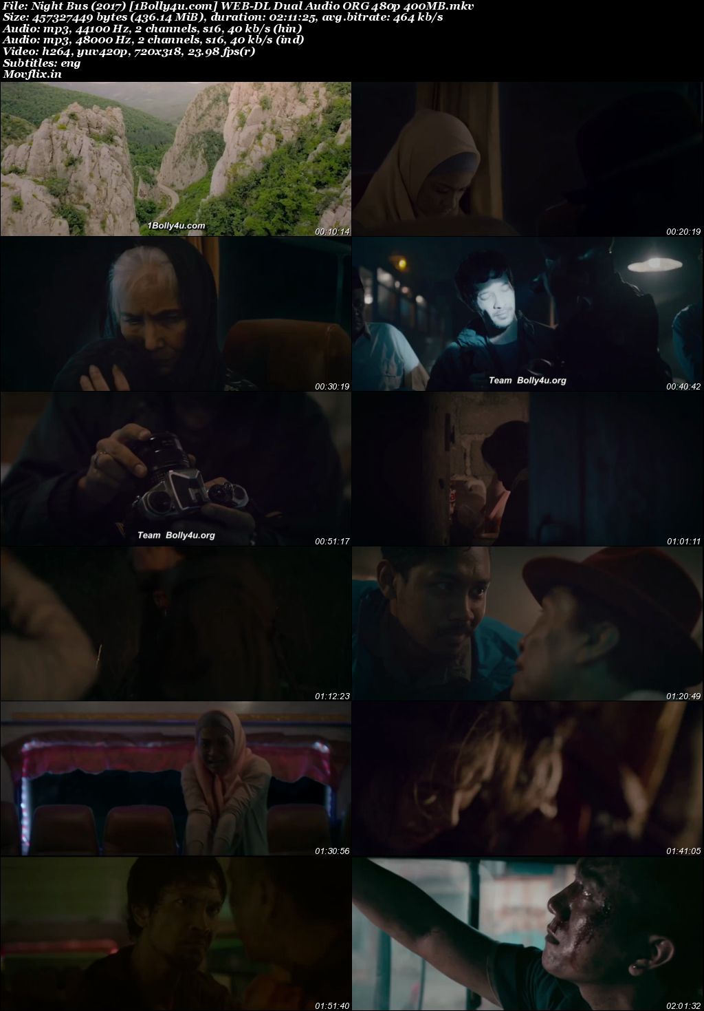 Night Bus 2017 WEB-DL Hindi Dual Audio Full Movie Download 720p 480p