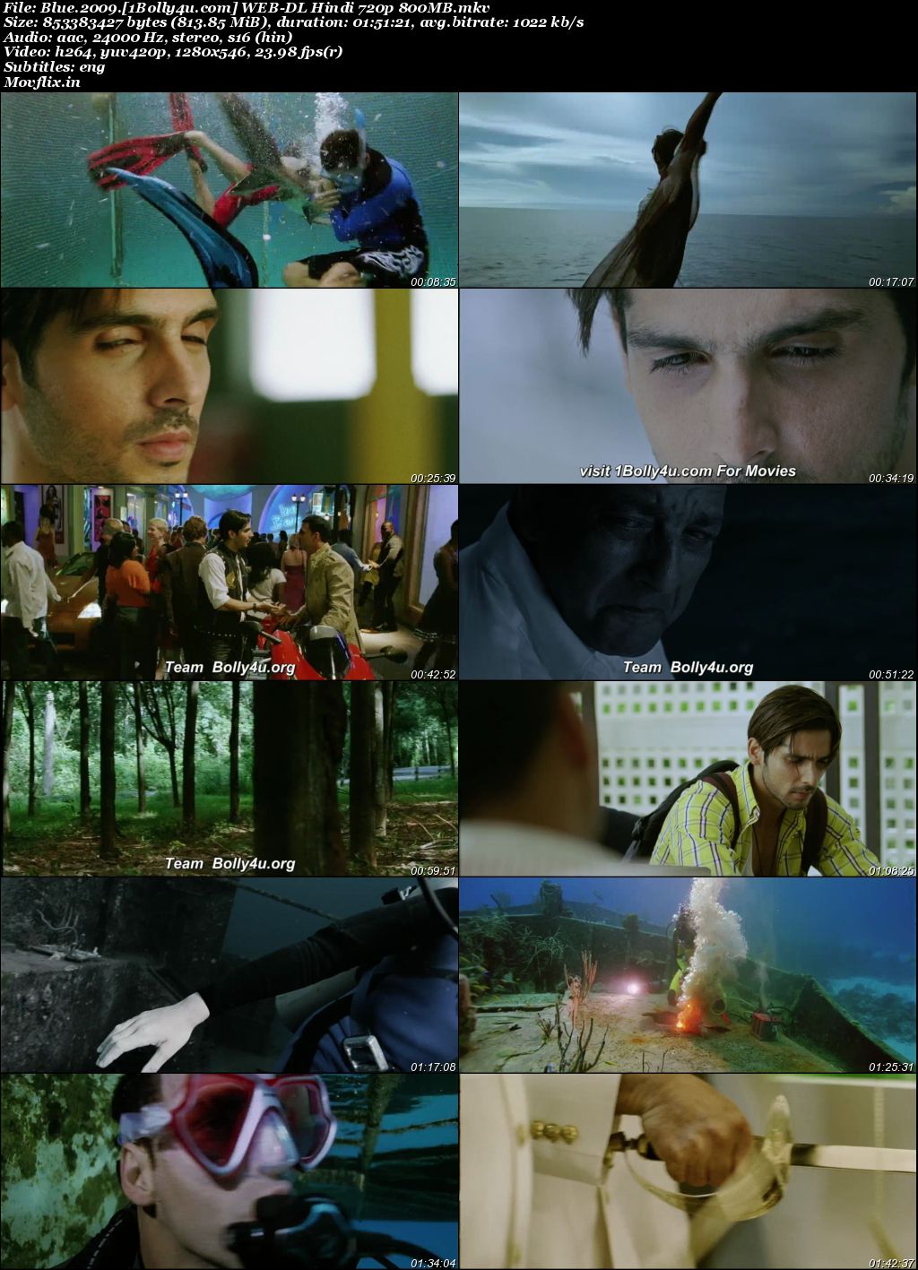 Blue 2009 WEB-DL Hindi Full Movie Download 1080p 720p 480p