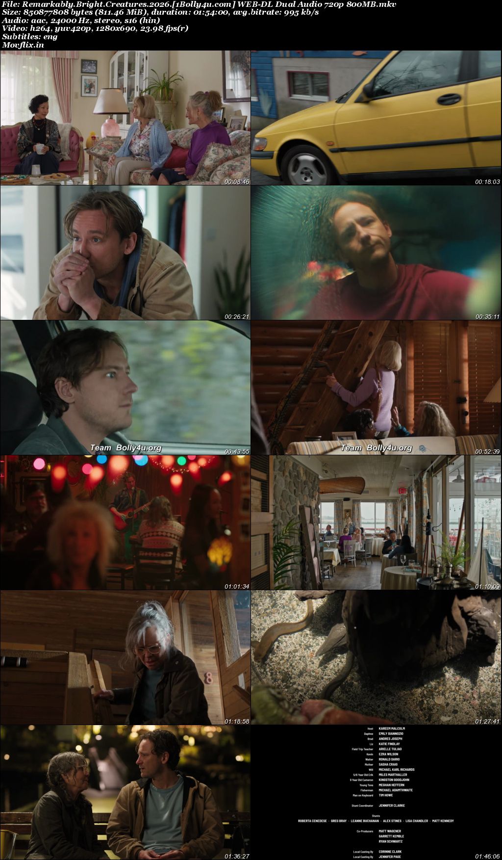 Remarkably Bright Creatures 2026 WEB-DL Hindi Dual Audio ORG Full Movie Download 1080p 720p 480p