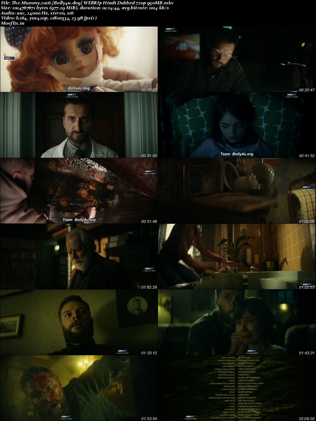 The Mummy 2026 WEBRip Hindi Dubbed Full Movie Download 1080p 720p 480p
