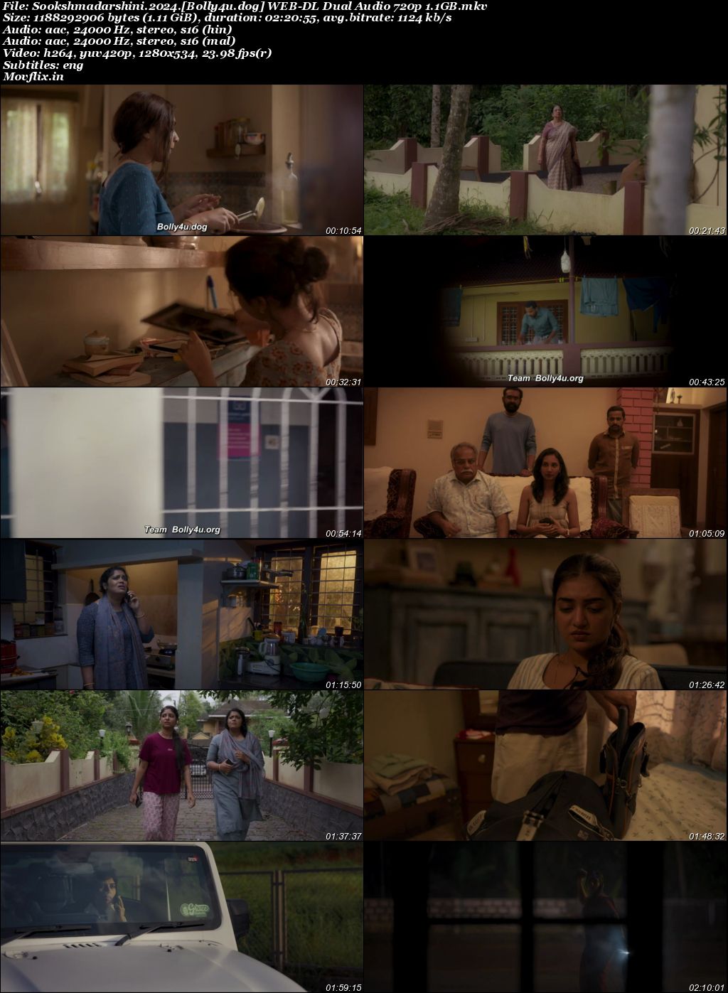 Sookshmadarshini 2024 WEB-DL UNCUT Hindi Dual Audio ORG Full Movie Download 1080p 720p 480p