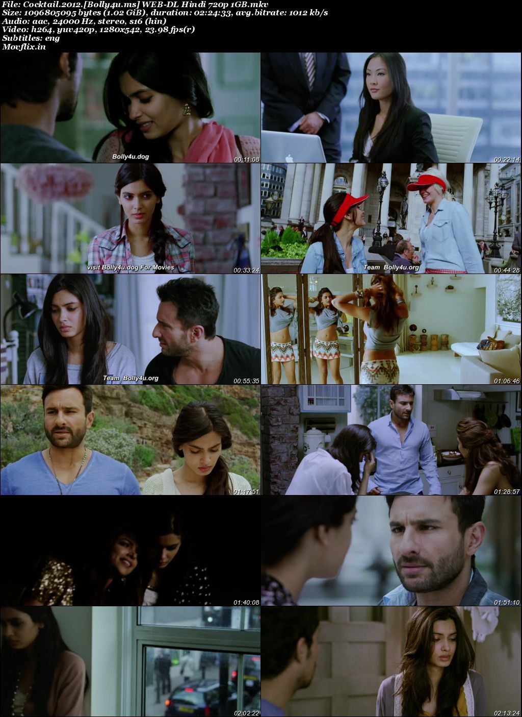 Cocktail 2012 WEB-DL Hindi Full Movie Download 1080p 720p 480p
