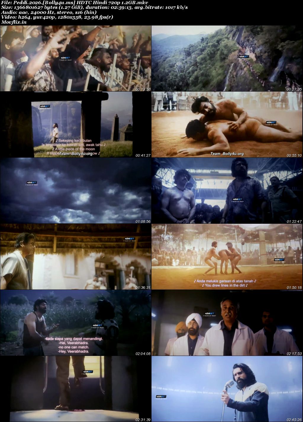 Peddi 2026 HDTC Hindi Full Movie Download 1080p  720p  480p