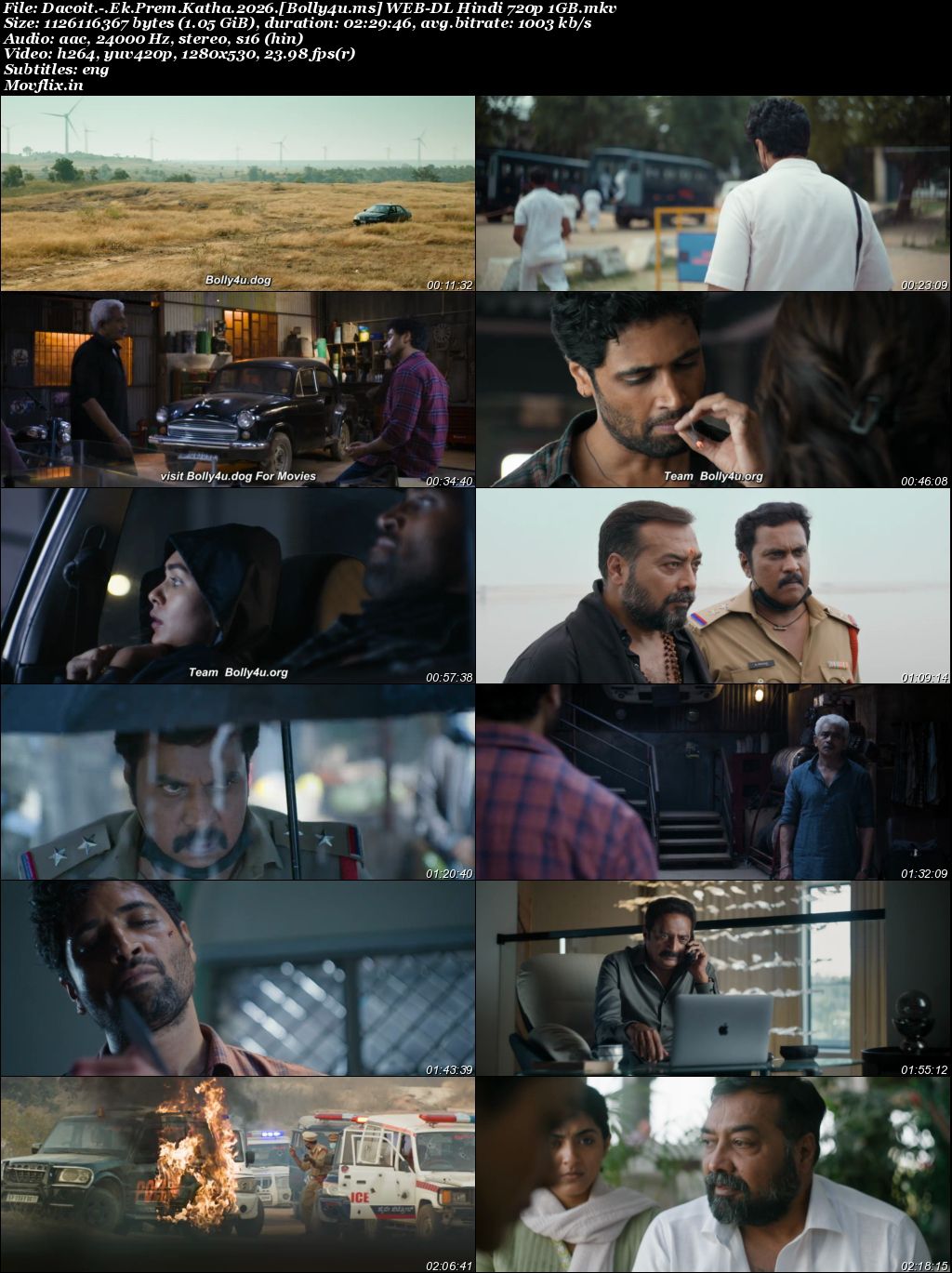 Dacoit Ek Prem Katha 2026 WEB-DL Hindi Full Movie Download 1080p  720p  480p