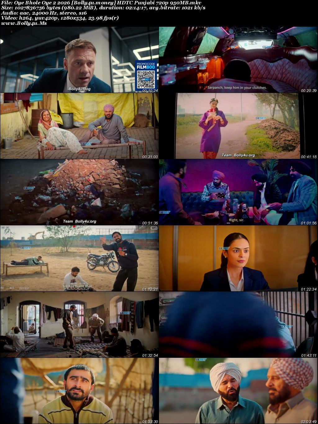 Oye Bhole Oye 2 2026 HDTC Punjabi Full Movie Download 1080p  720p  480p