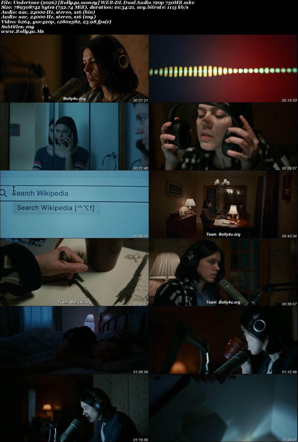 Undertone 2026 WEB-DL Hindi Dual Audio ORG Full Movie Download 1080p  720p  480p