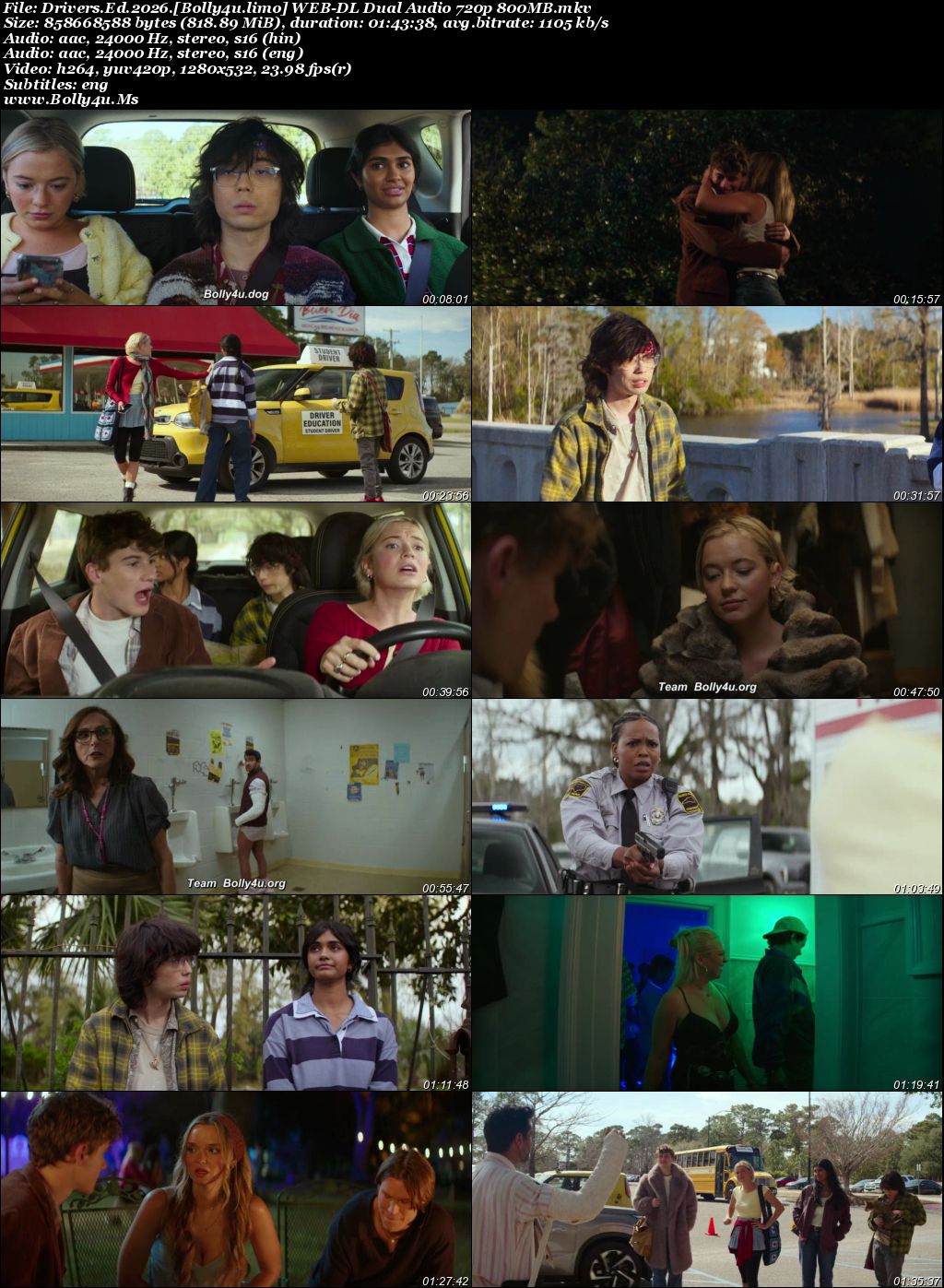 Drivers Ed 2026 WEB-DL Hindi Dual Audio ORG Full Movie Download 1080p  720p  480p