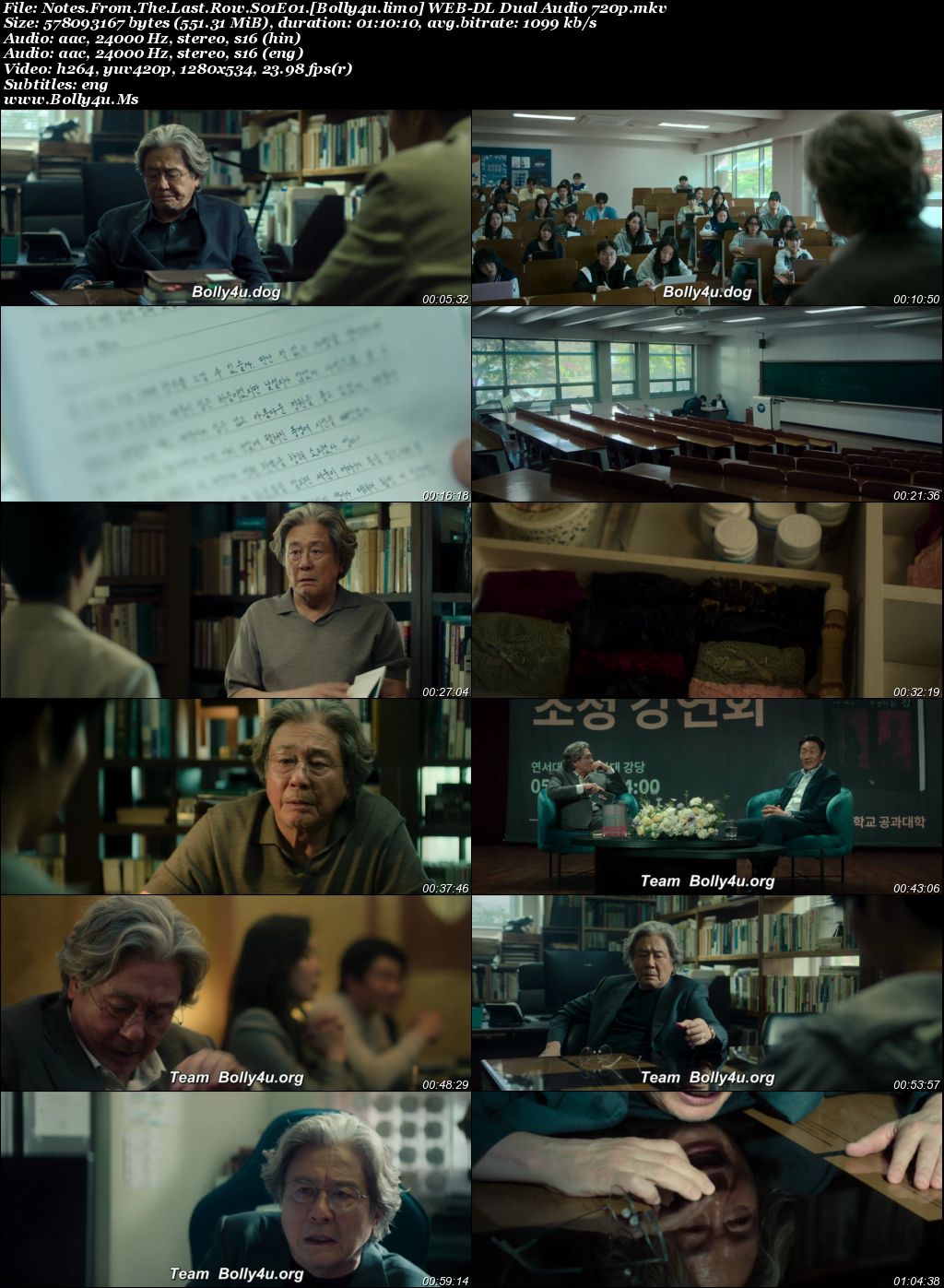 Notes From The Last Row 2026 WEB-DL Hindi Dual Audio ORG S01 Complete Download 720p  480p