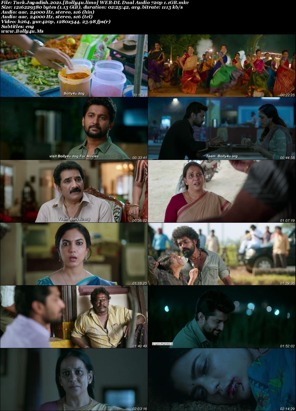 Tuck Jagadish 2021 WEB-DL UNCUT Hindi Dual Audio ORG Full Movie Download 1080p  720p  480p