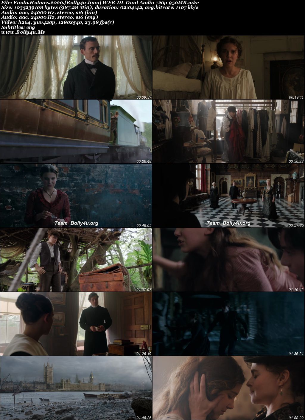 Enola Holmes 2020 WEB-DL Hindi Dual Audio ORG Full Movie Download 1080p  720p  480p