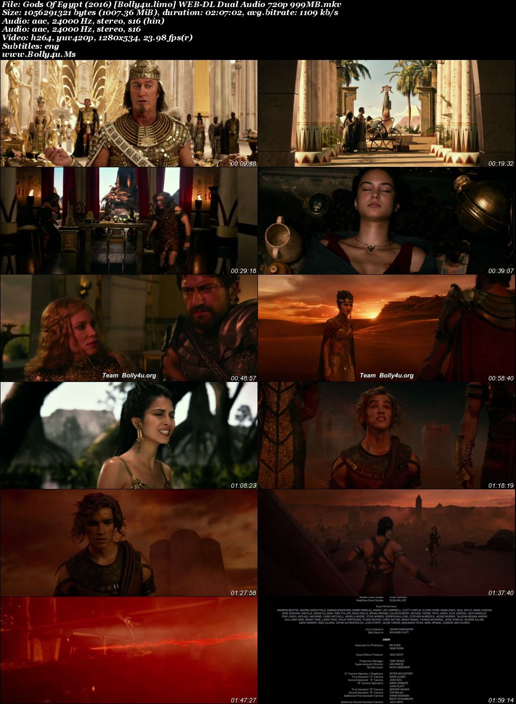 Gods of Egypt 2016 BluRay Hindi Dual Audio ORG Full Movie Download 1080p  720p  480p