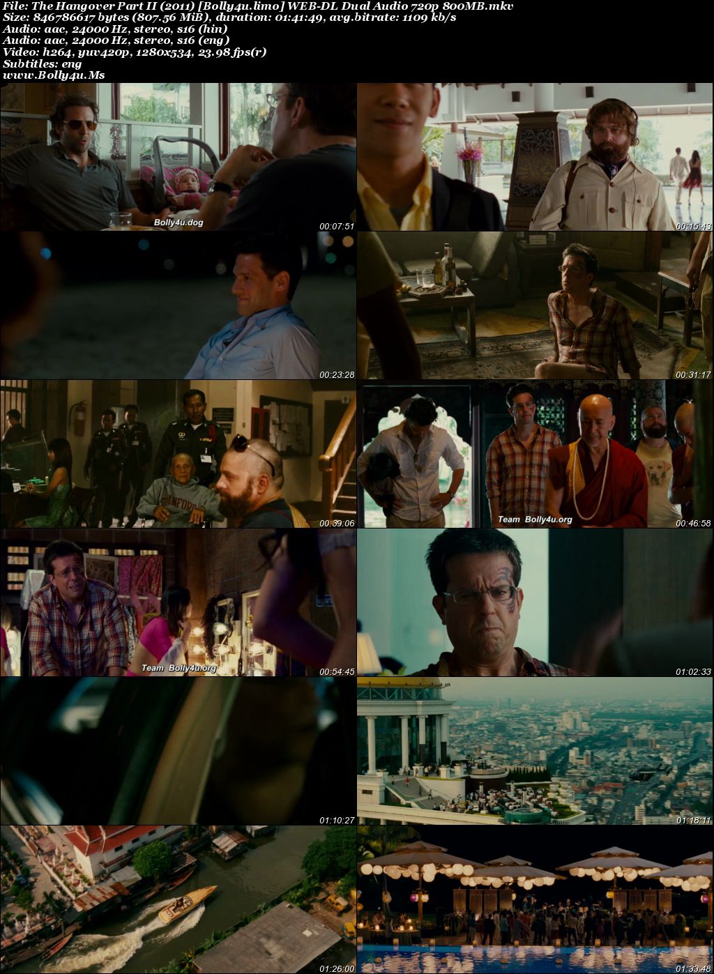 The Hangover Part II 2011 WEB-DL Hindi Dual Audio ORG Full Movie Download 1080p  720p  480p 