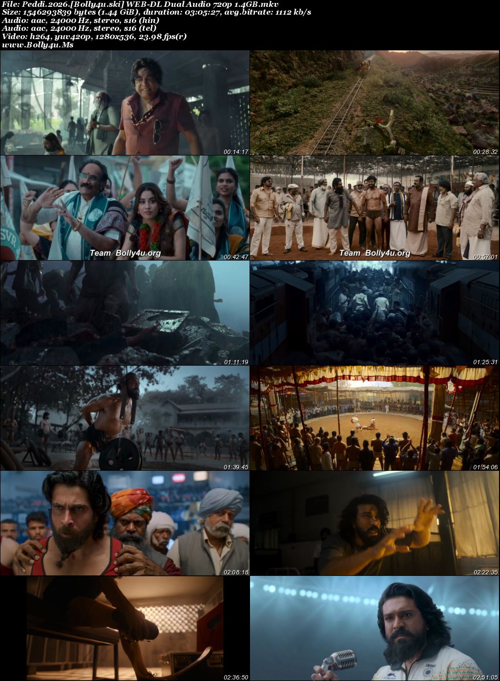 Peddi 2026 WEB-DL UNCUT Hindi CLEAN Dual Audio Full Movie Download 1080p  720p  480p