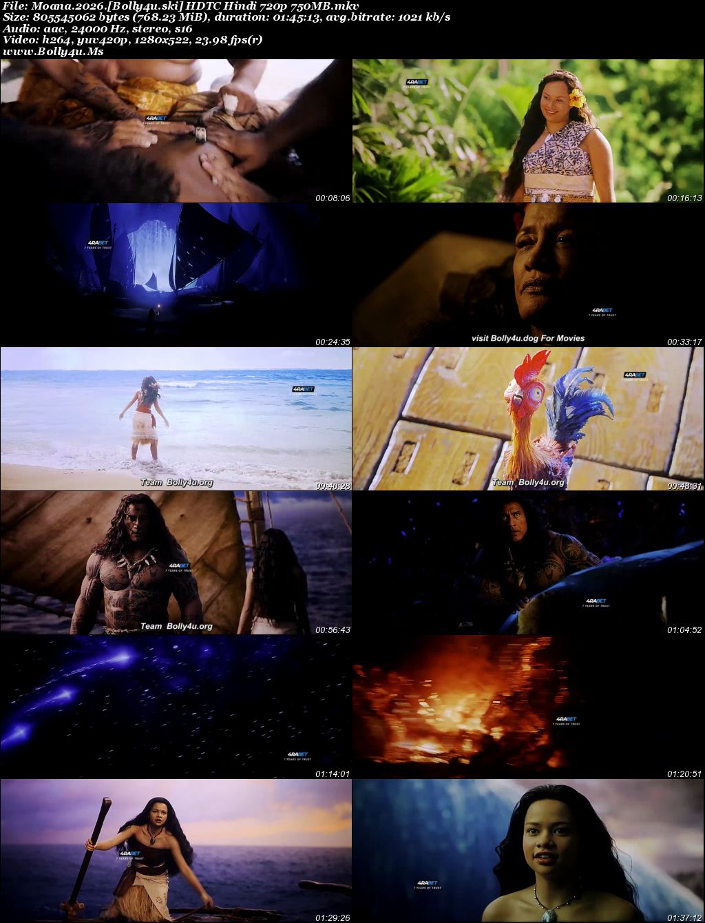 Moana 2026 HDTC Hindi Dubbed Full Movie Download 1080p  720p  480p