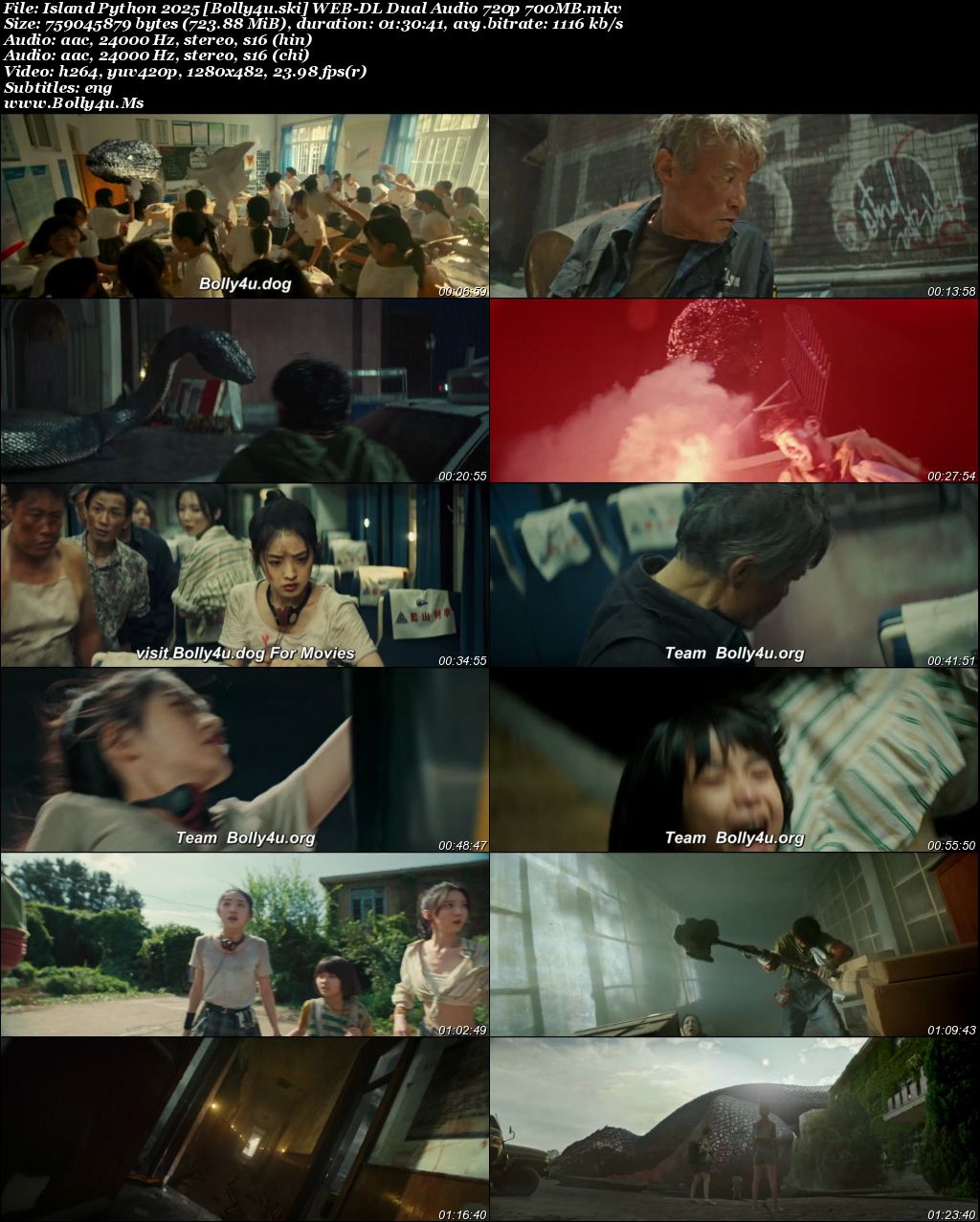Island Python 2025 WEB-DL Hindi Dual Audio ORG Full Movie Download 1080p  720p  480p