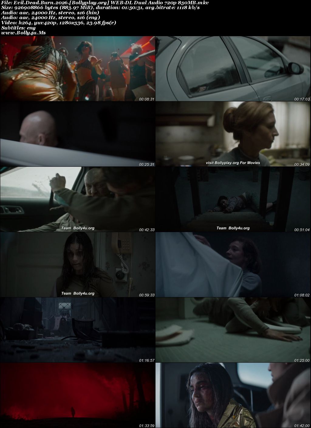 Evil Dead Burn 2026 WEB-DL Hindi Dual Audio ORG Full Movie Download 1080p  720p  480p