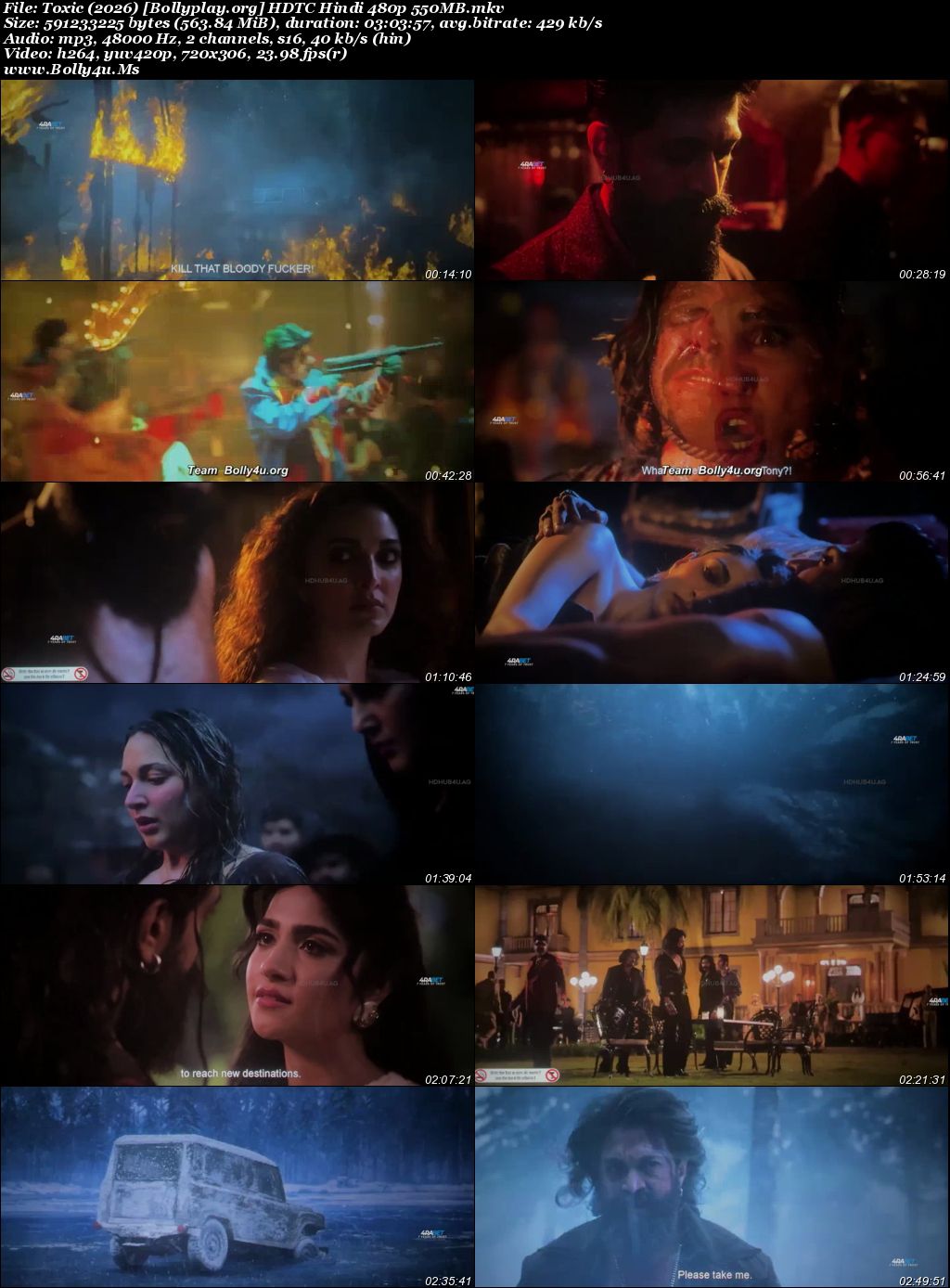 Toxic 2026 HDTC Hindi Full Movie Download 1080p  720p  480p