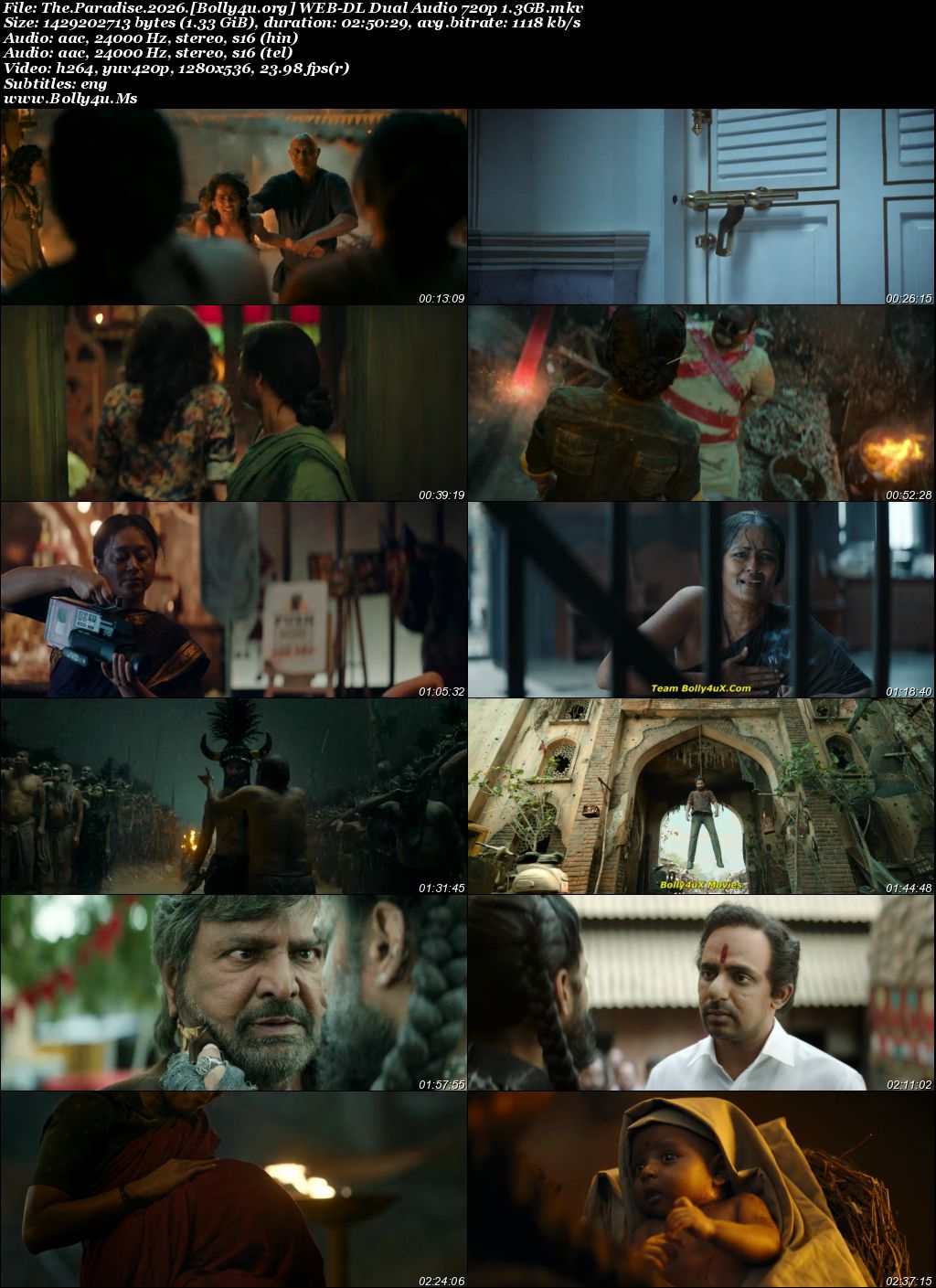 The Paradise 2026 WEB-DL UNCUT Hindi Dual Audio ORG Full Movie Download 1080p  720p  480p
